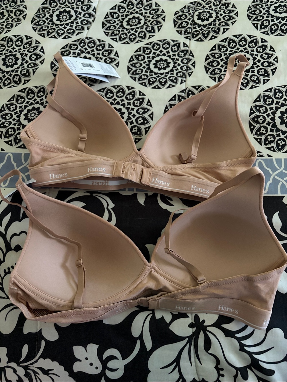 Hanes 2-Pack Nude Cotton Stretch Wire-free Bras - Picture 4 of 6